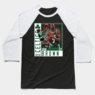 Dee Brown Basketball Legend Signature Vintage Retro 80s 90s Bootleg Rap Style Baseball T-Shirt